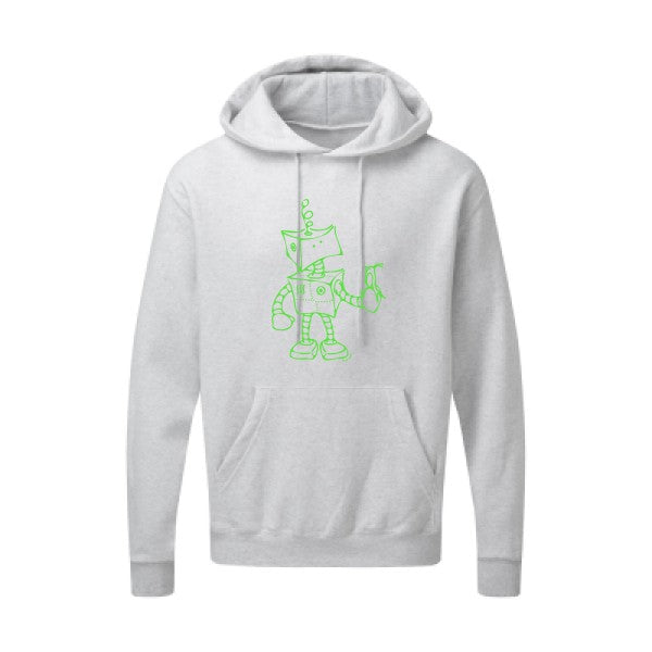 Robot & Bird Vert fluo SG - Hooded Sweatshirt Sweat capuche