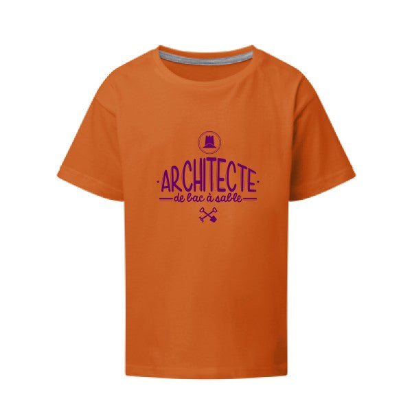 Architecte de bac à sable Flex Violet SG - Kids T-shirt enfant Orange Taille 152 (11-12/2XL)