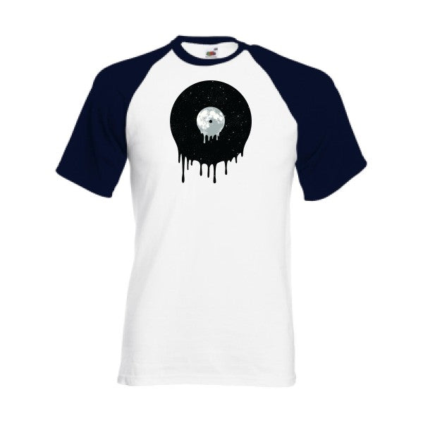 T-shirt fruit of the loom baseball  In the sky  couleur White/Deep Navy
