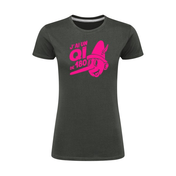 Quotient intellectuel Rose Fluo |T shirt original femme|SG