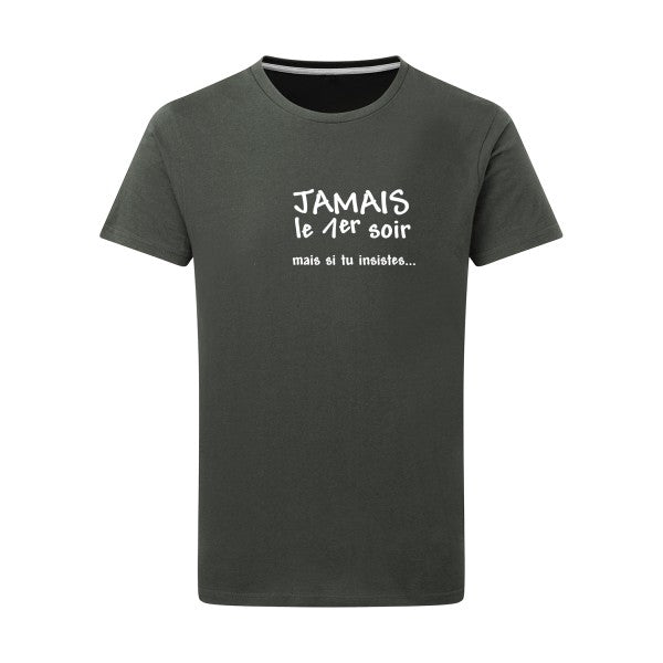 JAMAIS... - Flex Blanc Tshirt original Charcoal  5XL