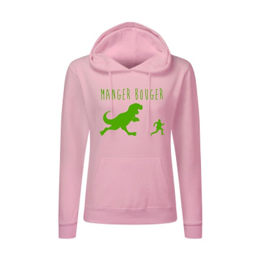 MANGER BOUGER Vert pomme |Sweat original à capuche Femme