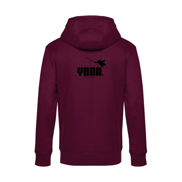 Yoda sweat shirt original Burgundy flex Noir impression Dos