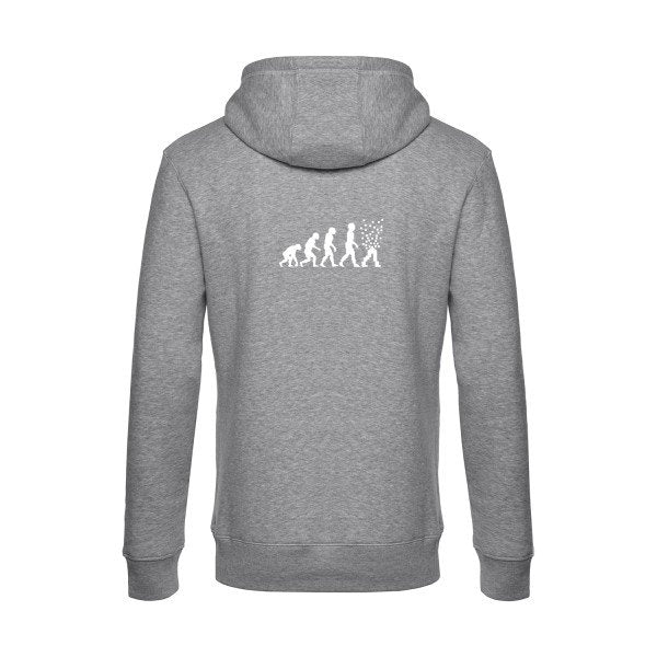 Evolution-numerique sweat shirt original Heather Grey flex Blanc impression Dos
