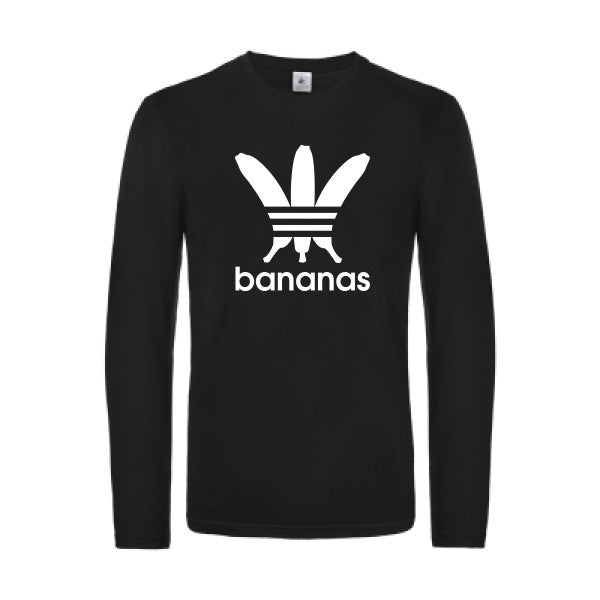 bananas - t shirt- manches- longues- original- humour- Black impression Face