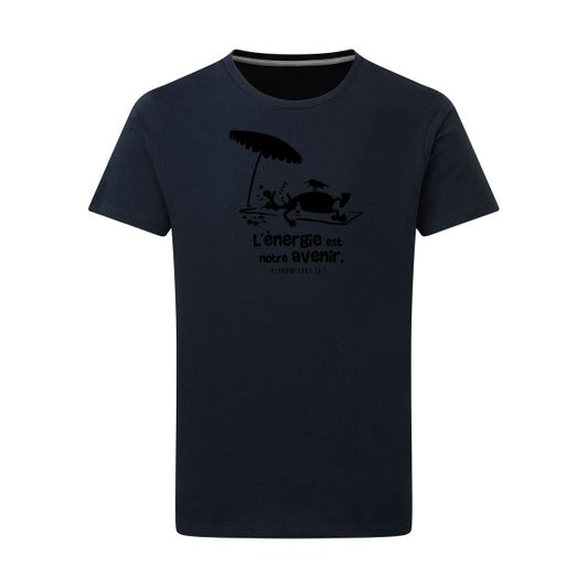 l'énergie est notre avenir noir -Flex noir sur T-shirt SG  Navy  5XL