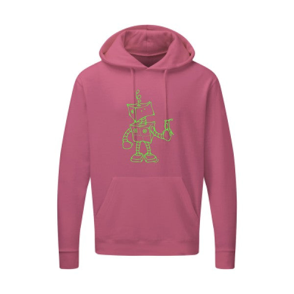 Robot & Bird Vert fluo SG - Hooded Sweatshirt Sweat capuche