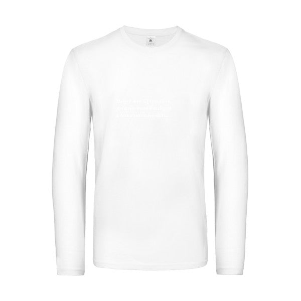 qi - t shirt- manches- longues- original- humour- White impression Face