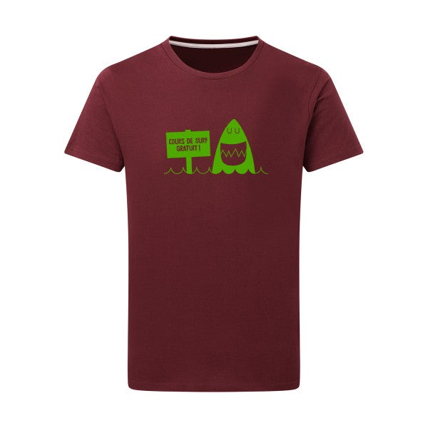 Cours de surf vert pomme -Flex vert pomme sur T-shirt SG  Burgundy  2XL