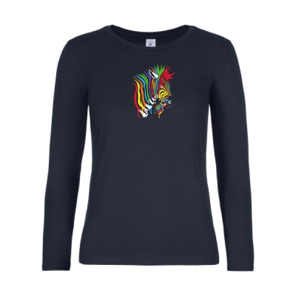 t-shirt lsl femme Anticonformiste-  Navy flex 
