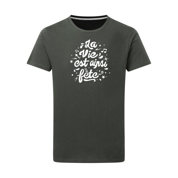 La vie est ainsi fête - Flex Blanc Tshirt original Charcoal  5XL