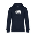 Les-Jacques-sont-Five sweat shirt original Navy Blue flex Blanc impression Face