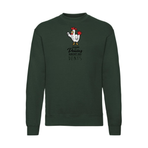 quand les poules auront des dents Fruit of the loom 280 g/m² Sweat shirt