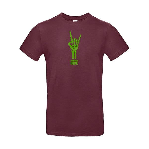 Forever Rock !!! Flex Vert pomme |E190 T-shirt|Burgundy||2XL