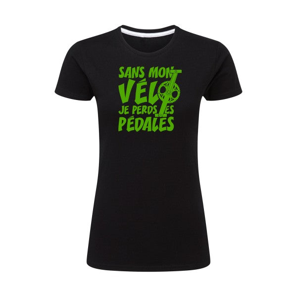 Sans mon vélo, je perds les pédales ! | Vert pomme |T shirt original femme|SG