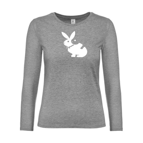 t-shirt lsl femme hot- Sport Grey flex blanc
