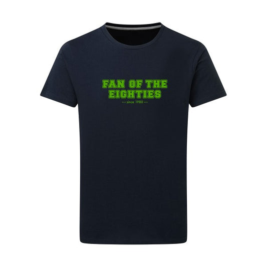 Fan of the eighties vert pomme -Flex vert pomme sur T-shirt SG  Navy  5XL