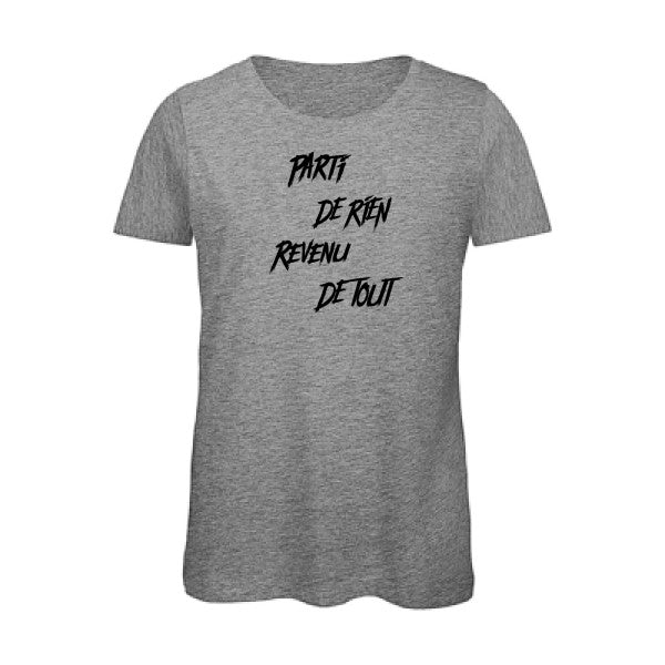 T shirt humour bio femme   femme bio|Parti de rien Noir 