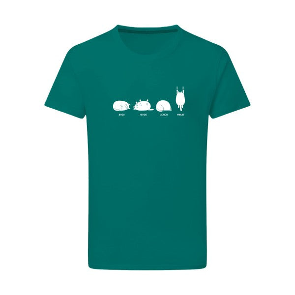 Journée type Blanc -Flex Blanc sur T-shirt SG  Emerald Green  2XL