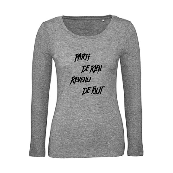 Parti de rien Noir |   T shirt manches longues femme|100% bio