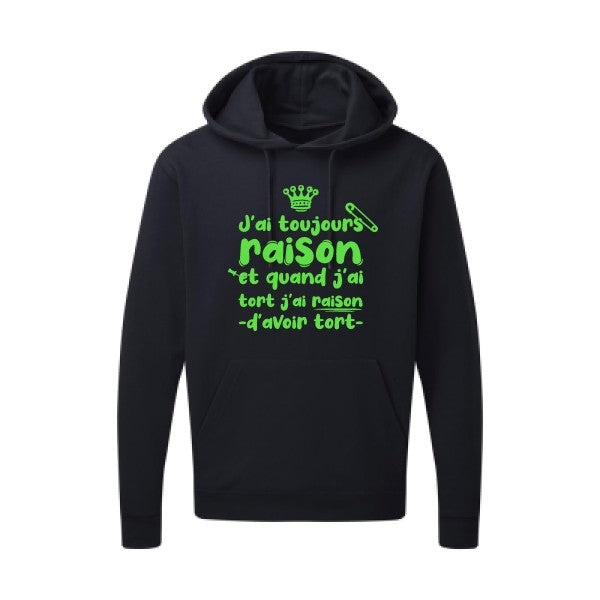 J'ai toujours raison Vert fluo SG - Hooded Sweatshirt Sweat capuche