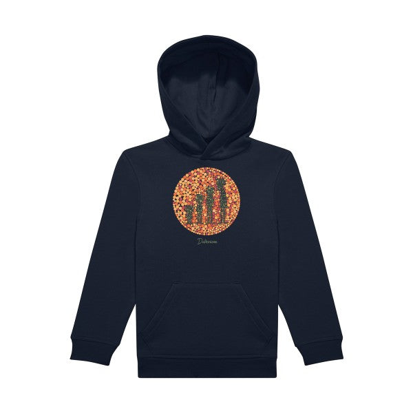 sweat capuche enfant Navy- Daltonisme