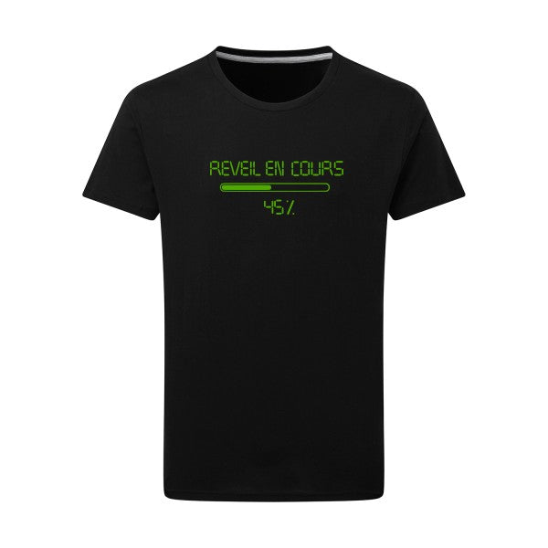 réveil en cours... loading... vert pomme -Flex vert pomme sur T-shirt SG  Dark Black  4XL