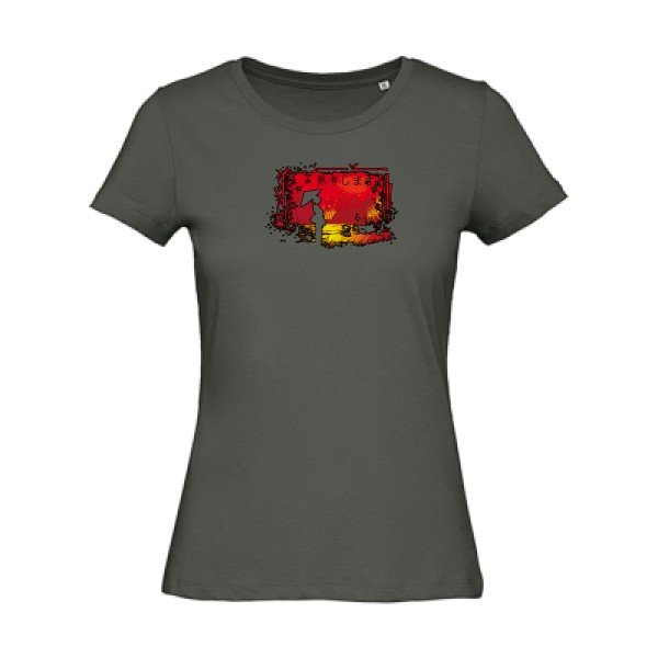 contemplation- - t-shirt original femme Millennial Khaki