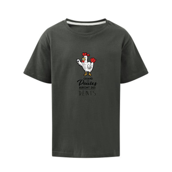 quand les poules auront des dents SG - Kids T-shirt enfant Charcoal Taille 152 (11-12/2XL)