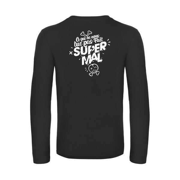 ce qui ne nous tue pas - t shirt- manches- longues- original- humour- Black impression Dos