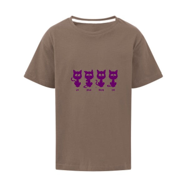 un deux trois cat Flex Violet SG - Kids T-shirt enfant Deep Taupe Taille 128 (7-8/L)