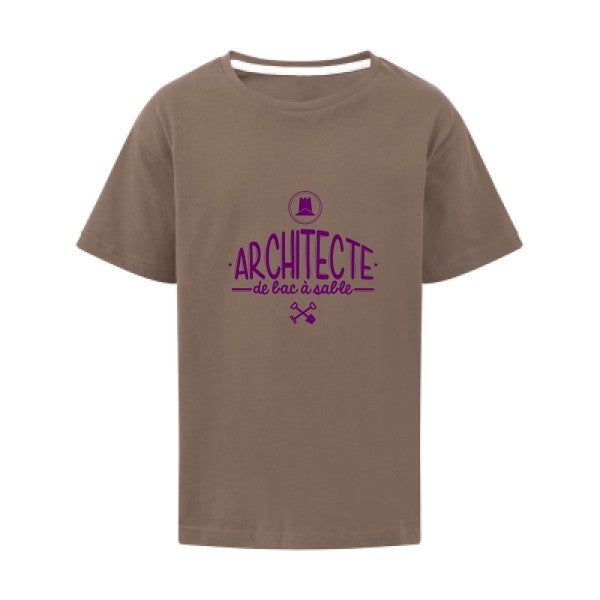 Architecte de bac à sable Flex Violet SG - Kids T-shirt enfant Deep Taupe Taille 128 (7-8/L)