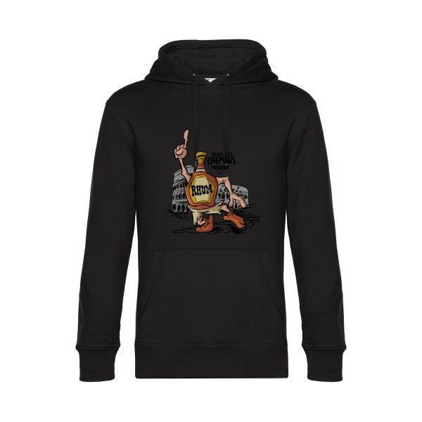 tous-les-chemins.- Sweat à capuche original Black - RueDuTeeshirt
