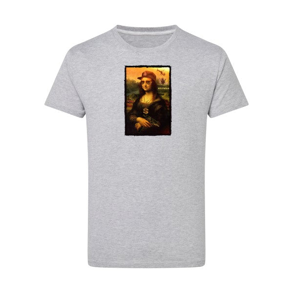 T-shirt homme La Joconde - T-shirt inspiré de la célèbre œuvre d'art Light Oxford 5XL