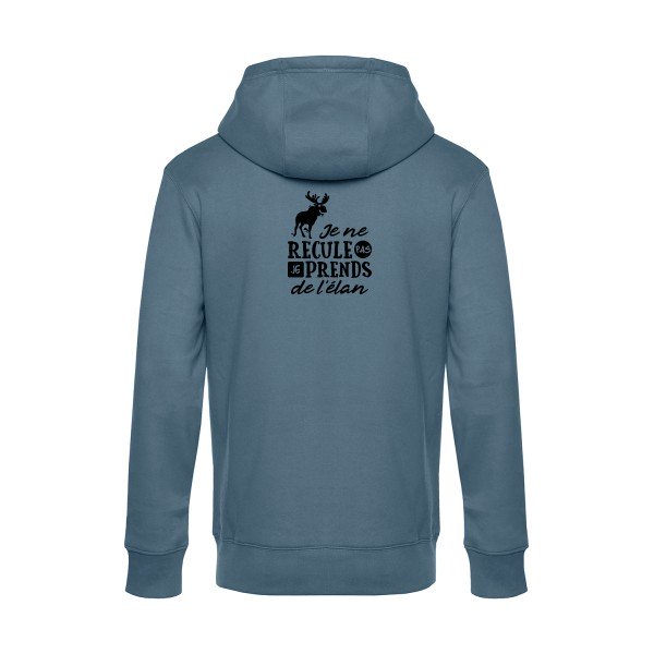 Prendre-de-l-elan sweat shirt original nordic blue flex Noir impression Dos