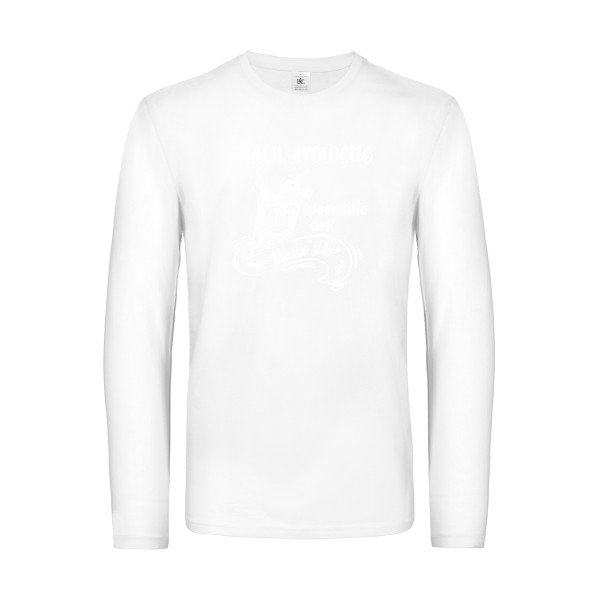 rhum atologue - t shirt- manches- longues- original- humour- White impression Face