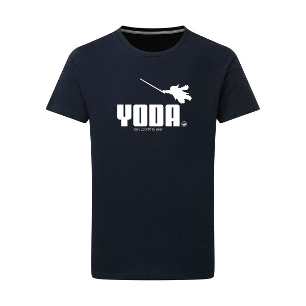 Yoda Blanc -Flex Blanc sur T-shirt SG  Navy  5XL