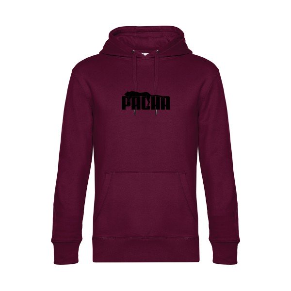 Pacha sweat shirt original Burgundy flex Noir impression Face