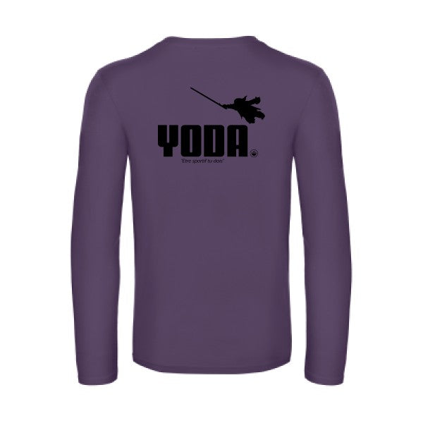 yoda - t shirt- manches- longues- original- humour- Urban Purple impression Dos