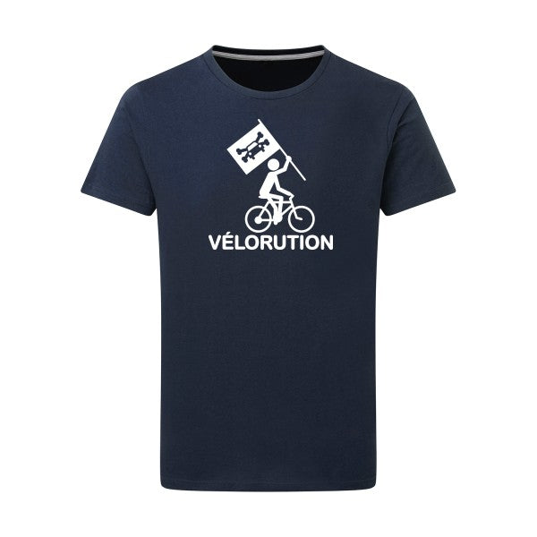 Vélorution - Flex Blanc Tshirt original Denim  XL