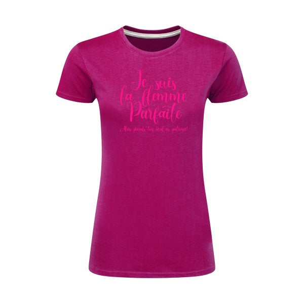 La flemme parfaite | Rose Fluo |T shirt original femme|SG