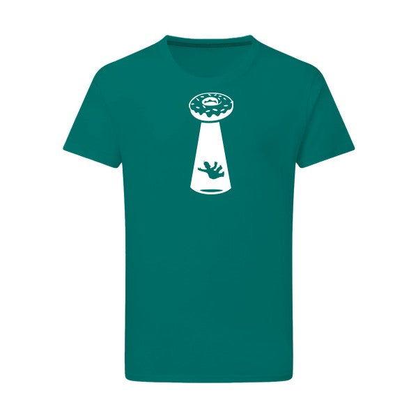 Donut Ovni Blanc -Flex Blanc sur T-shirt SG  Emerald Green  2XL