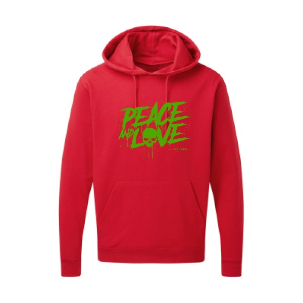 Peace or no peace |Sweat  capuche humoristique Vert pomme 