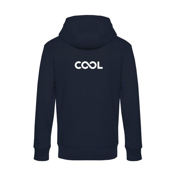 Infiniment-cool sweat shirt original Navy Blue flex Blanc impression Dos