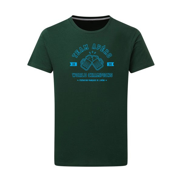 Team apéro - Flex bleu clair Tshirt original Bottle Green  2XL