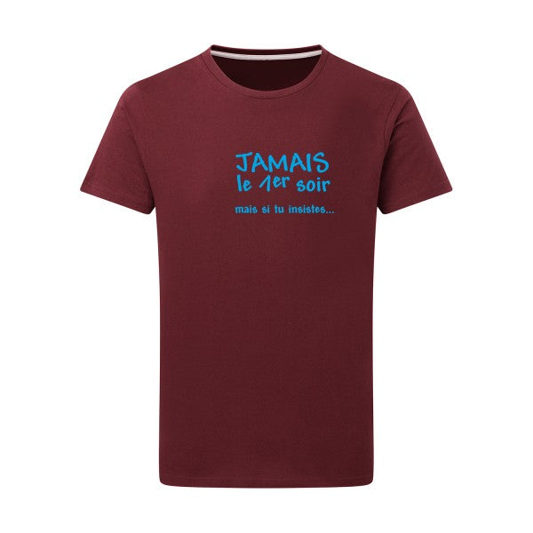 JAMAIS... - Flex bleu clair Tshirt original Burgundy  2XL