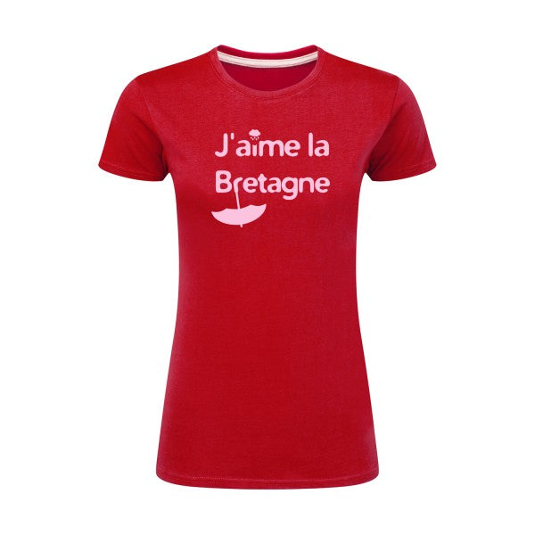 J'aime la Bretagne |Rose |T shirt original femme|SG