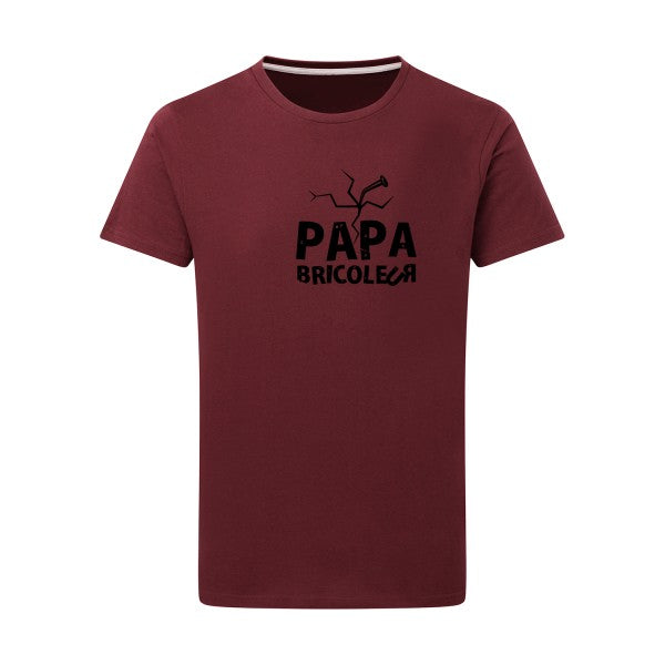 Papa bricoleur - Flex noir Tshirt original Burgundy  2XL