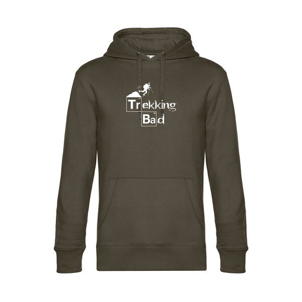 Trekking-bad sweat shirt original Khaki flex Blanc impression Face