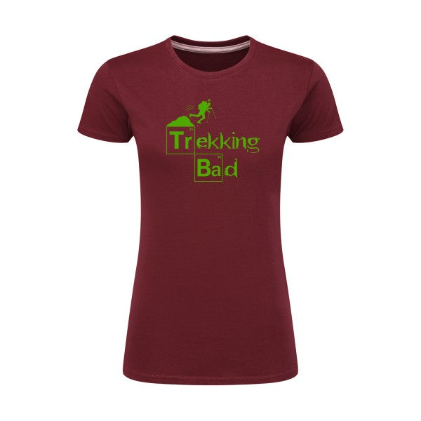 Trekking bad | Vert pomme |T shirt original femme|SG